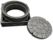 Lauridsen 315 mm karm/dæksel, vendbar, genbrugsplast, 1,5 t