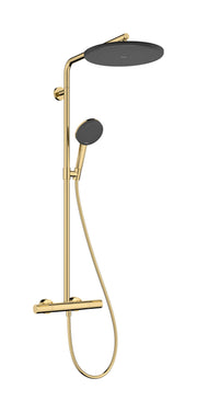 Hansgrohe Raindance Alive S Puro Showerpipe brusesæt, vandsparende, guld