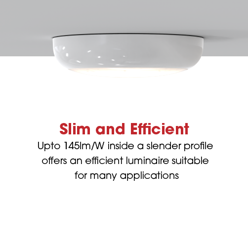 Væg-/Loft Plafond Disco Evo 1 IP65 4-5-7W 3K-4K-6,5K M3ST Hvid