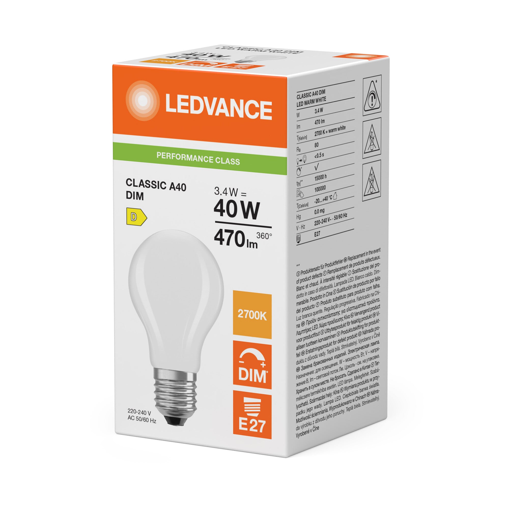 DIM STD MT 40 3,4W 827 E27