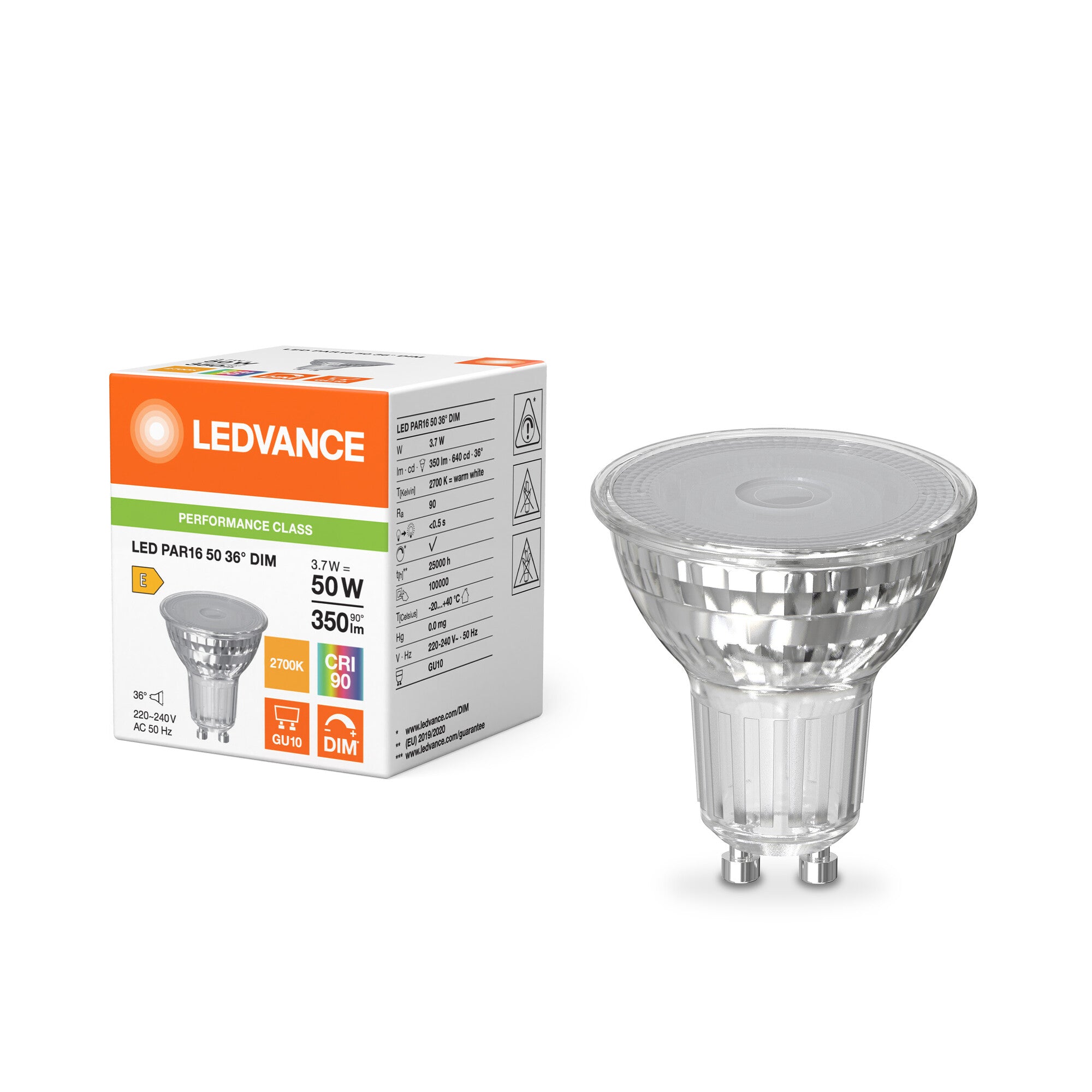 DIM PAR16 50 3,7W 927 GU10