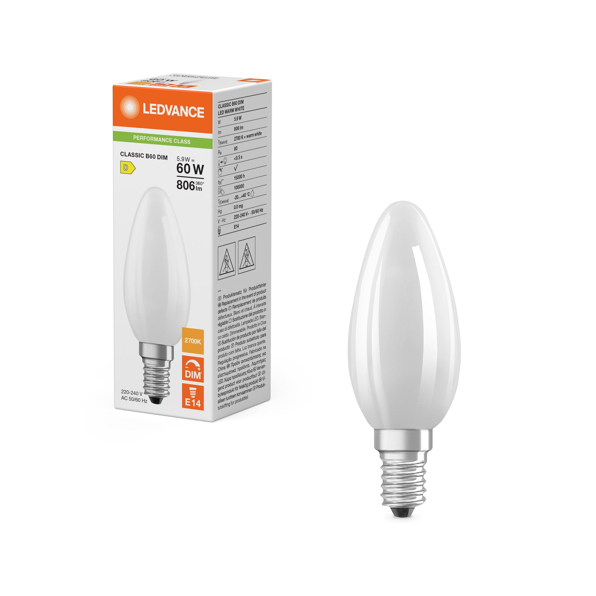 DIM KER MT 60 5,9W 827 E14
