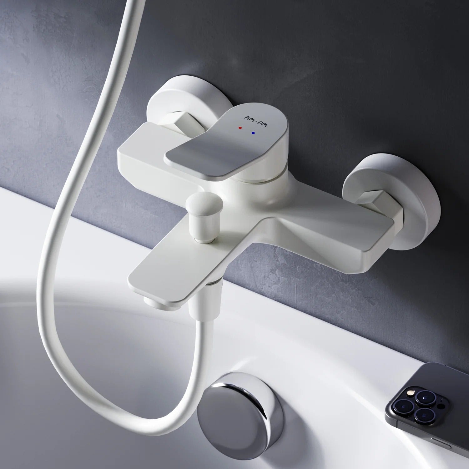 AM.PM X-Joy Single-lever bath and shower mixer, white