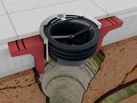 GREEN DRAIN Vandlås selvrensende membran-lugtlukke 75-85 mm CE og VA