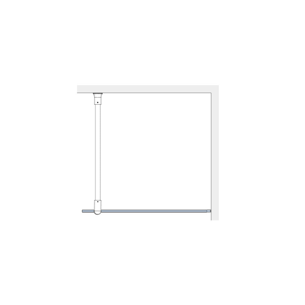 Shower wall DIJA chrome profiles 90x200cm