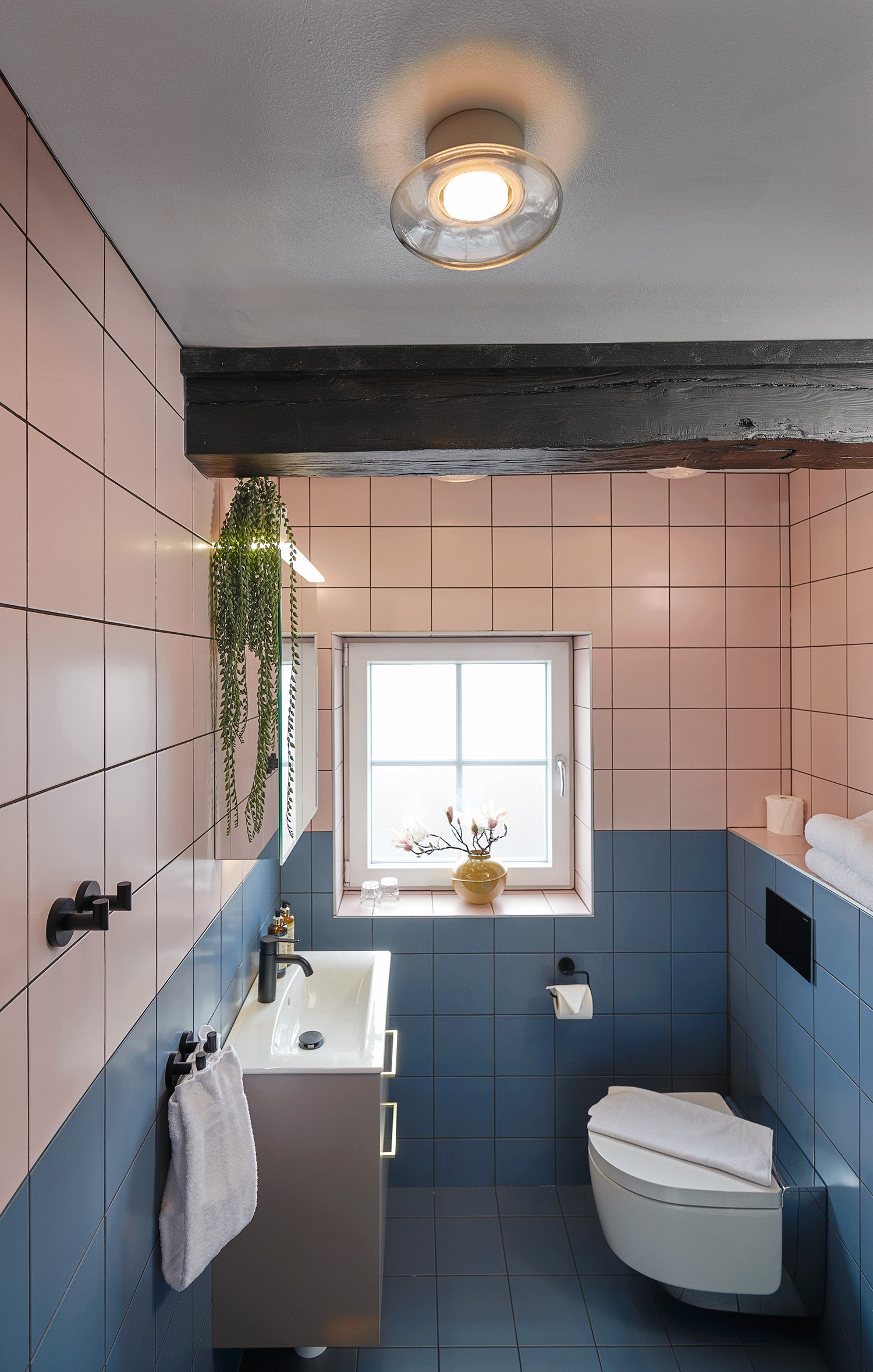 Loft- og væglampe Cairo GX53, grå/klar, IP44