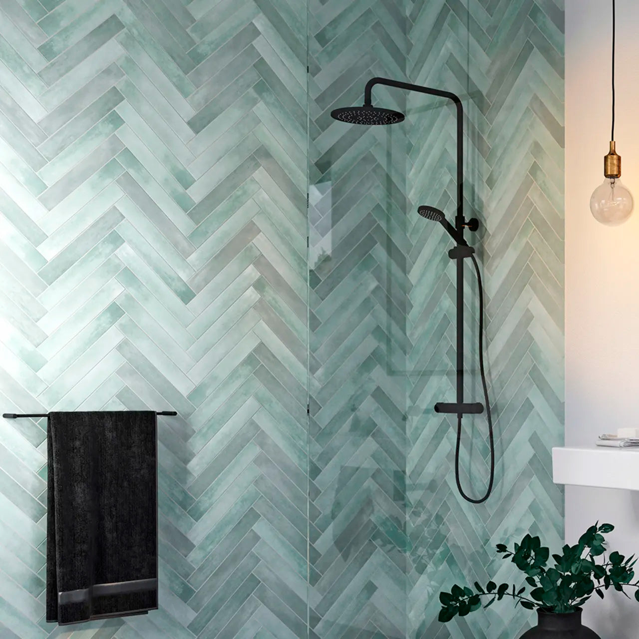 Håndklædestang enkelt (60 X 8,5 cm)mat sort