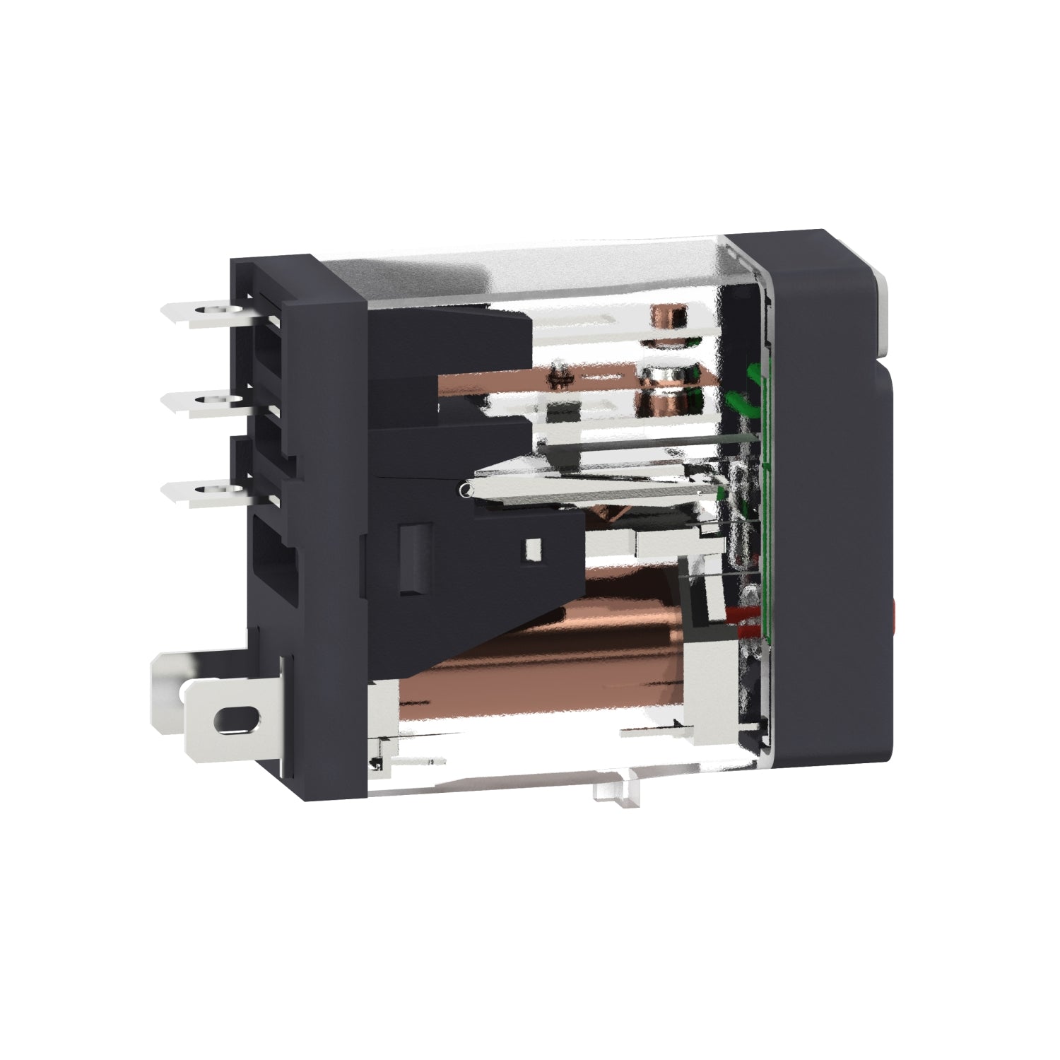 1C/O 10A RELÆ TESTKNAP+LED 24VAC