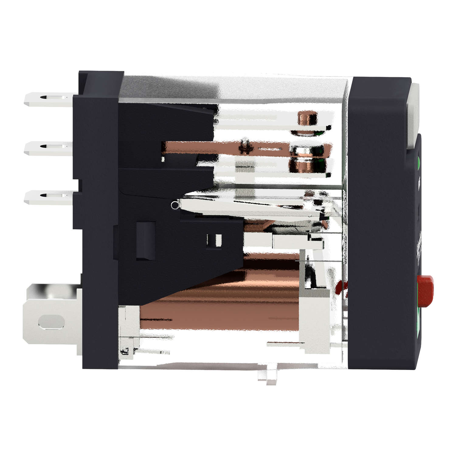 1C/O 10A RELÆ TESTKNAP+LED 24VDC
