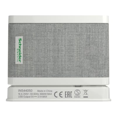 Unica Bord stikkontakt enkelt m/USB A/C hvid