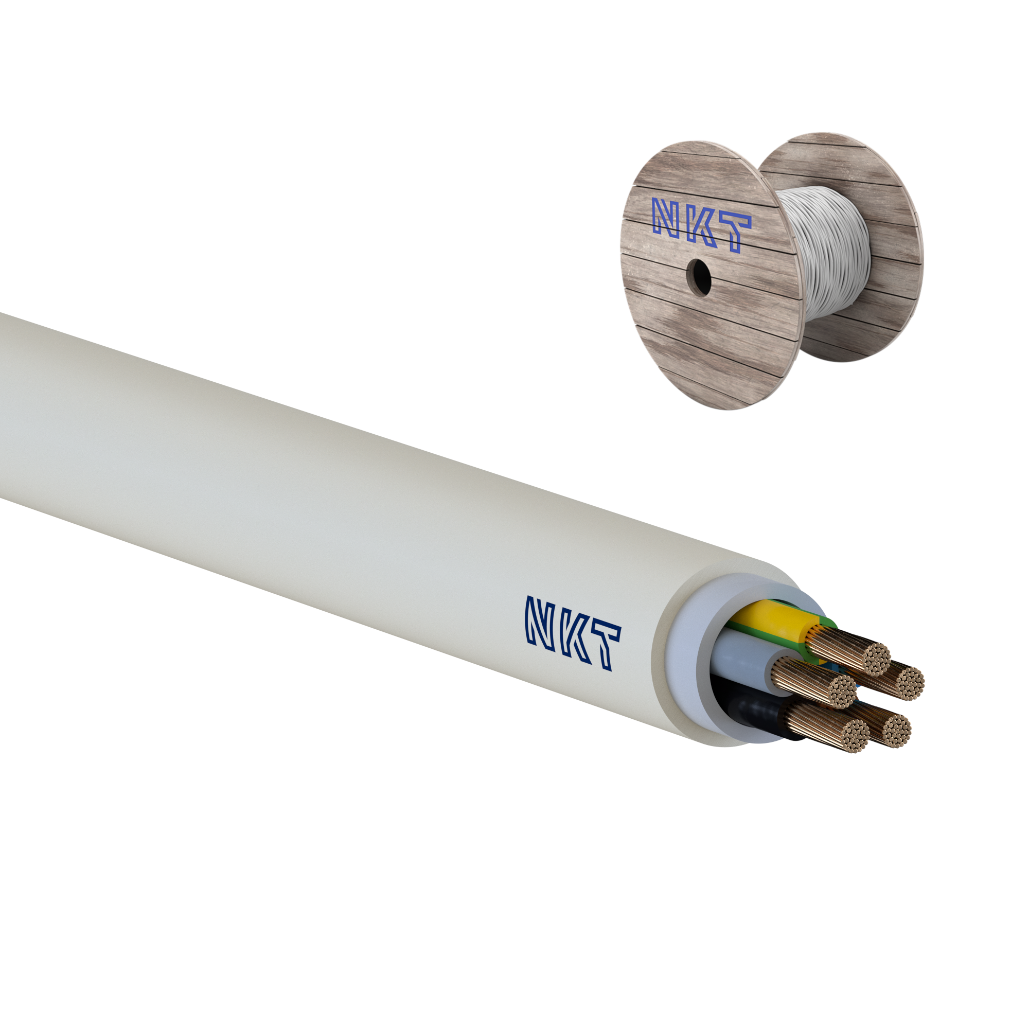 Kabel NOIKX Flex 90° 5G10 lysegrå T1000