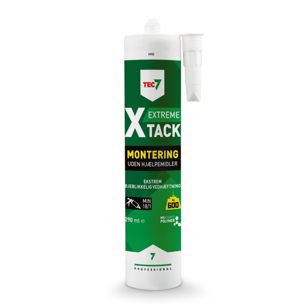 Tec7 montagelim X-tack, hvid