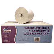 Pristine håndklæderulle, 1-lags, uden hylse, Ø20 cm, natur 300 m