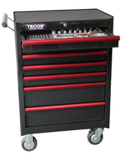 Tecos værktøjsvogn, 7 skuffer og lås, 680 x 460 x 1000 mm
