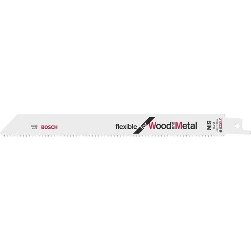 Bosch bajonetsavklinge S1022HF, 10tpi, 200mm, træ/metal, 200stk.