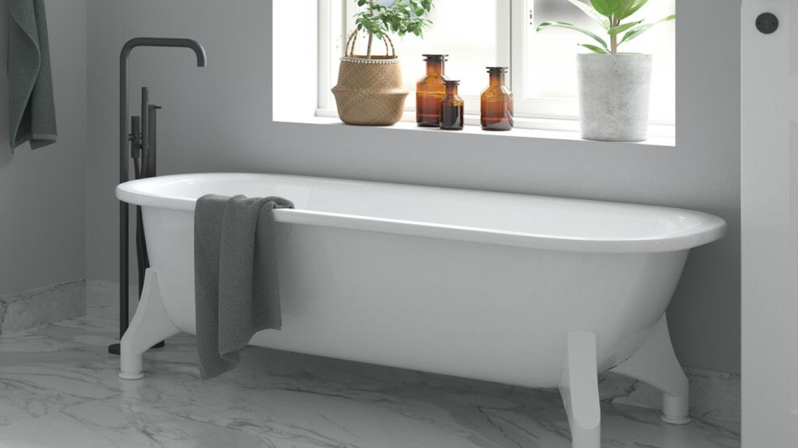 Ifö Caribia fritstående 1600 mm badekar hvid