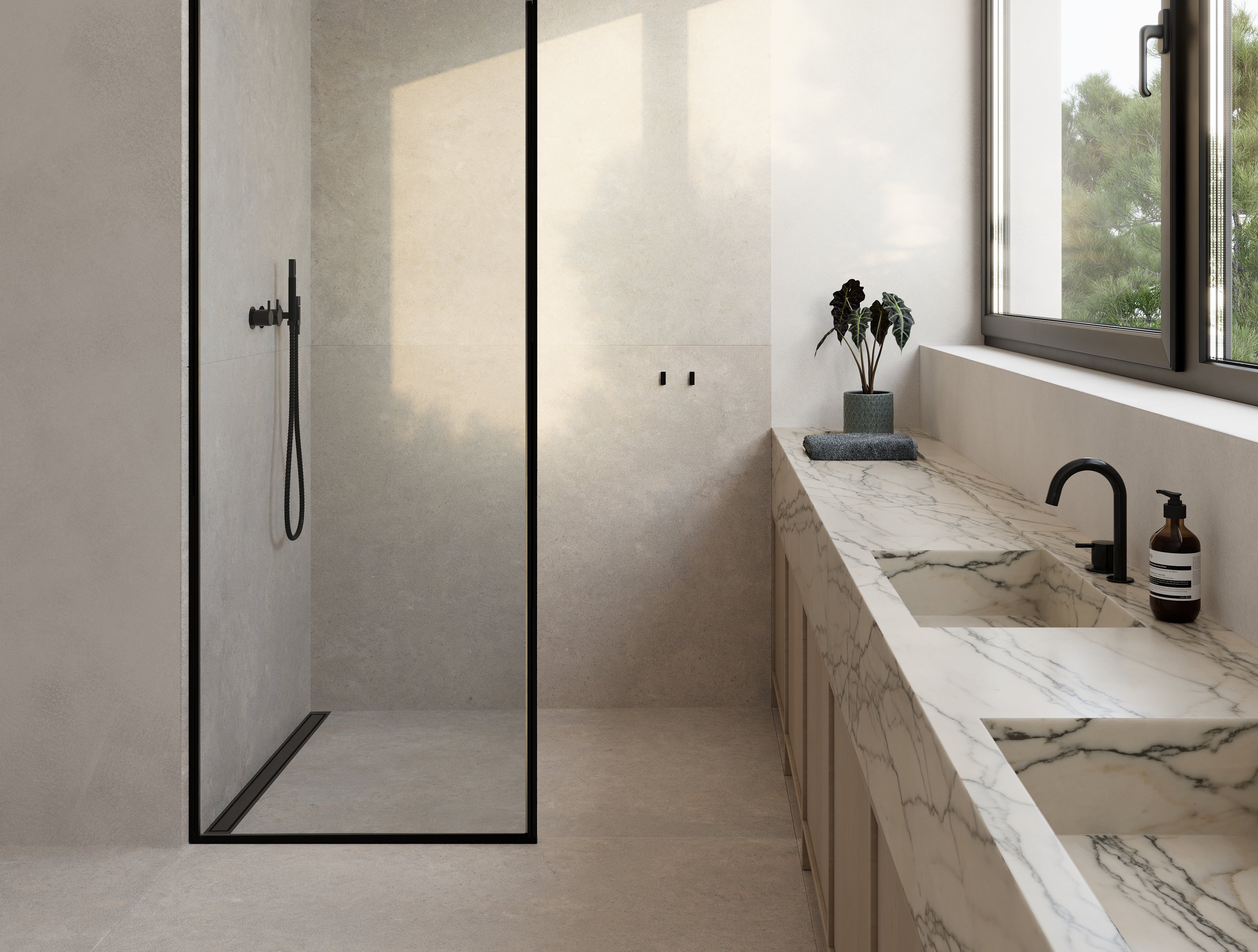 Unidrain ReFrame håndklædekrog(2 stk) -sort