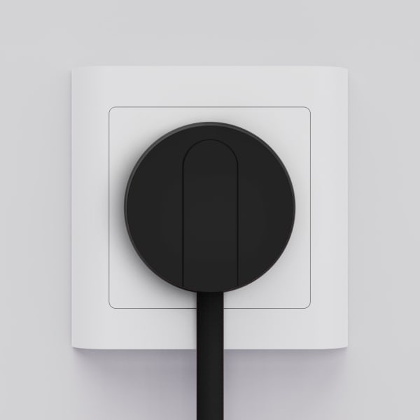 NORM K  Minimalistisk dansk stikpropSort  Uden jord 13A/250~